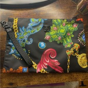 Authentic VERSACE Medusa Large Nylon Pouch HandBag